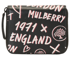 Mulberry Graffiti Zip Around Wallet, Leather, Black, PH4, 3*